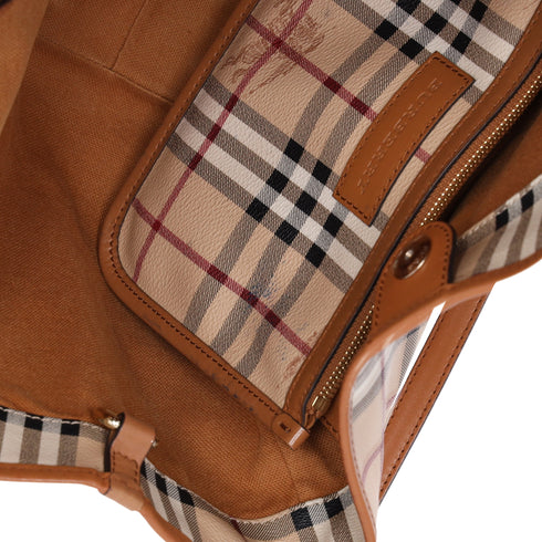 Burberry Small Canterbury Tote Haymarket Check Brown